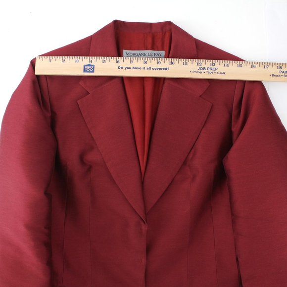 Morgane Le Fay Suit 2 PC Set Long Jacket Pants Silk Cotton Statement Piece 8 - Picture 7 of 16